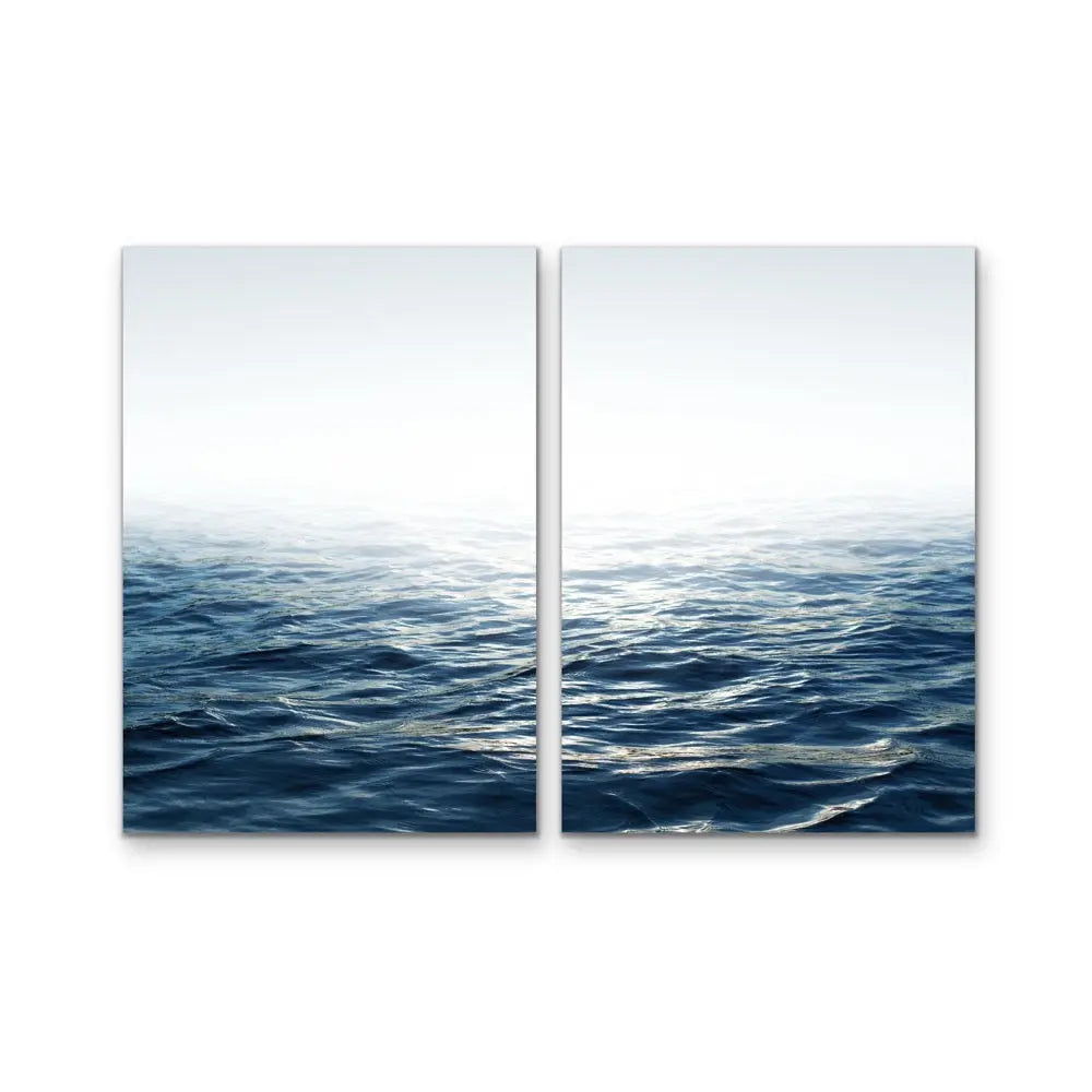 Moonlit Ocean - Two Piece Ocean Water Photographic Print Set I Heart Wall Art Australia 