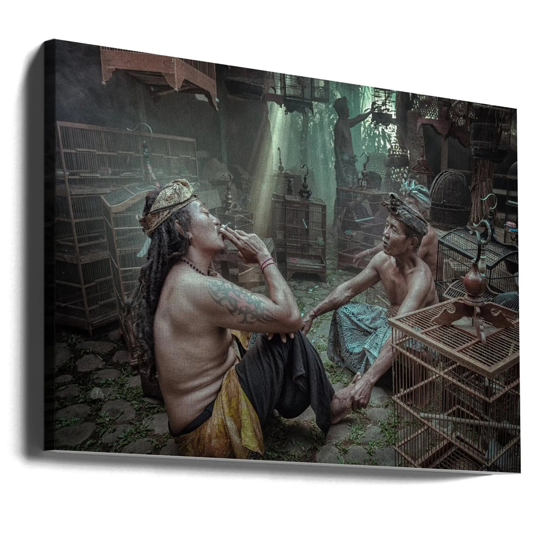 Morning chat - Stretched Canvas, Poster or Fine Art Print I Heart Wall Art