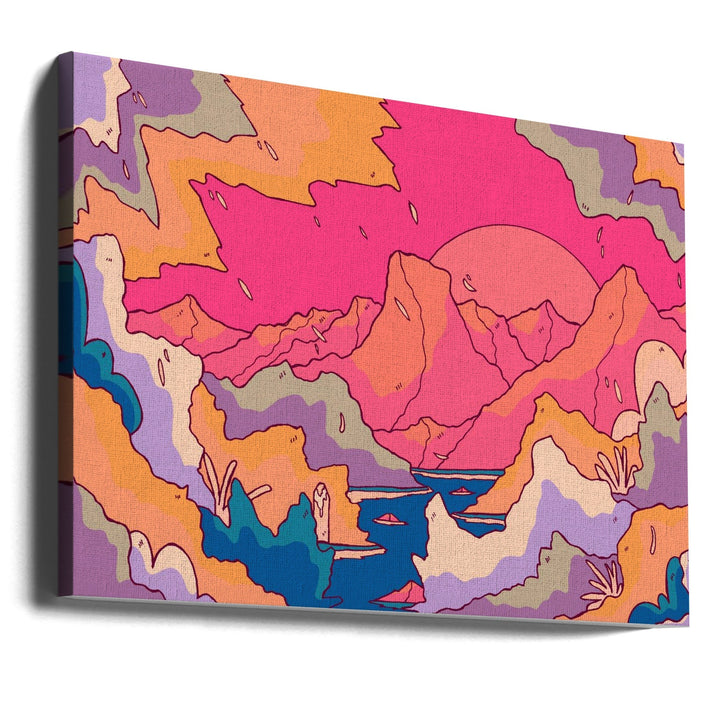 Morning in the mountains - Stretched Canvas, Poster or Fine Art Print I Heart Wall Art