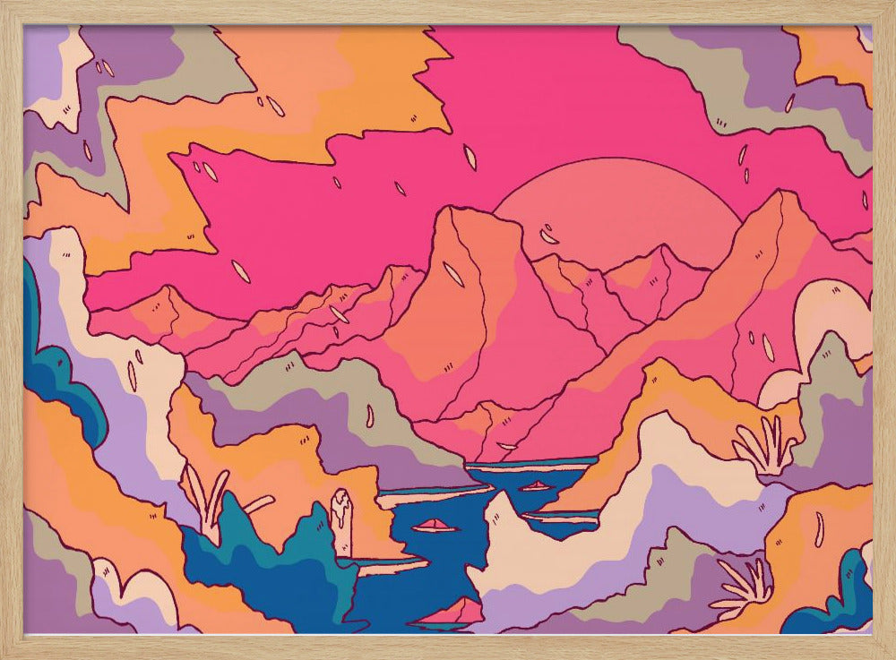 Morning in the mountains - Stretched Canvas, Poster or Fine Art Print I Heart Wall Art