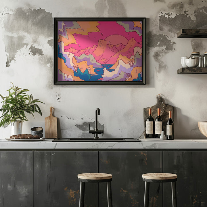 Morning in the mountains - Stretched Canvas, Poster or Fine Art Print I Heart Wall Art