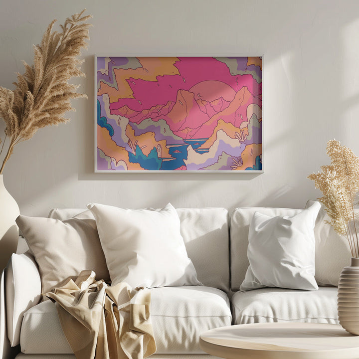 Morning in the mountains - Stretched Canvas, Poster or Fine Art Print I Heart Wall Art