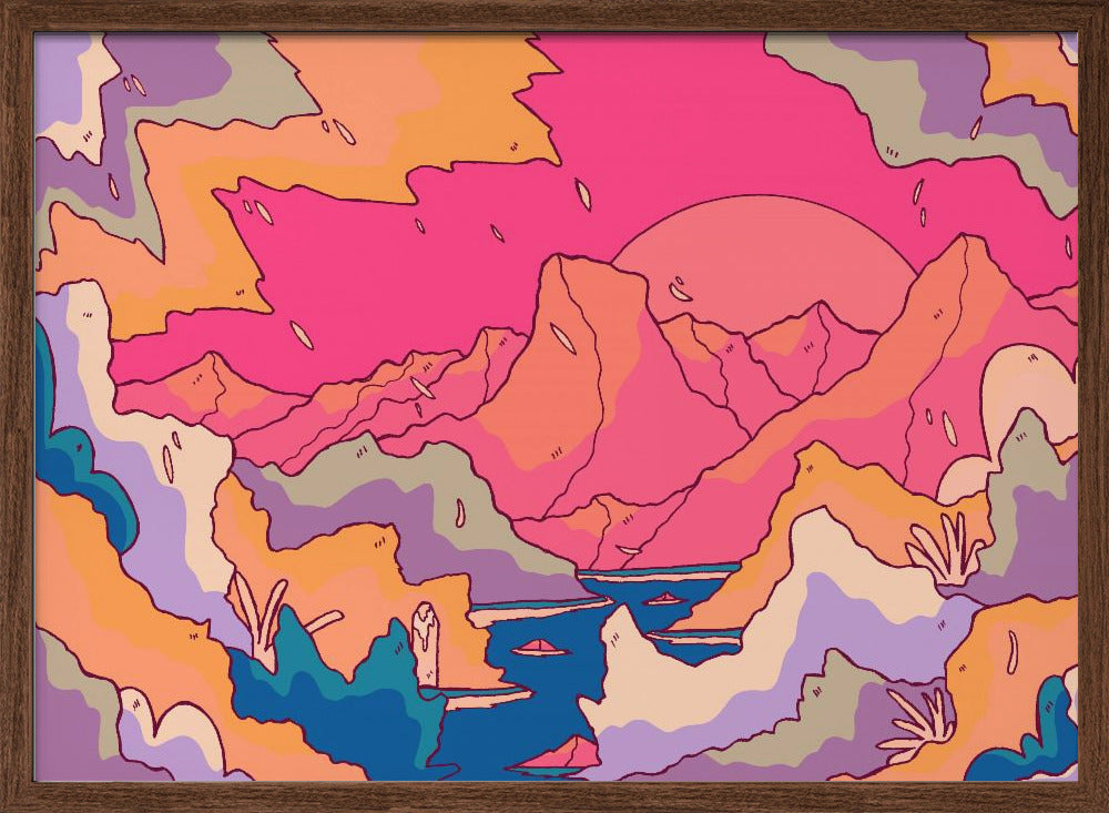 Morning in the mountains - Stretched Canvas, Poster or Fine Art Print I Heart Wall Art