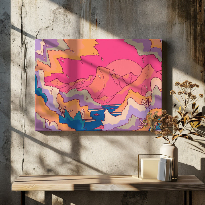 Morning in the mountains - Stretched Canvas, Poster or Fine Art Print I Heart Wall Art
