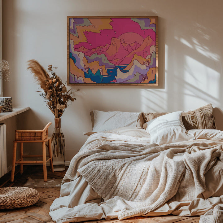 Morning in the mountains - Stretched Canvas, Poster or Fine Art Print I Heart Wall Art