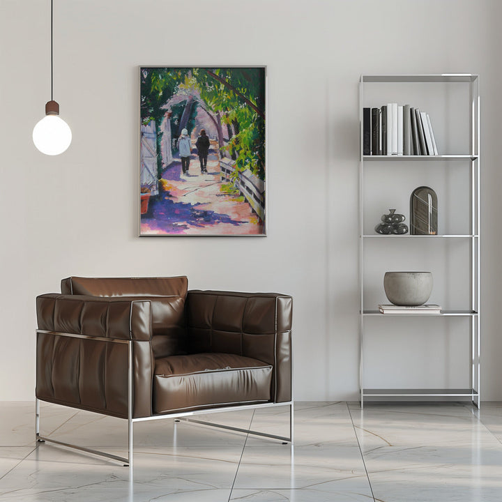 Morning On the Towpath - Stretched Canvas, Poster or Fine Art Print I Heart Wall Art