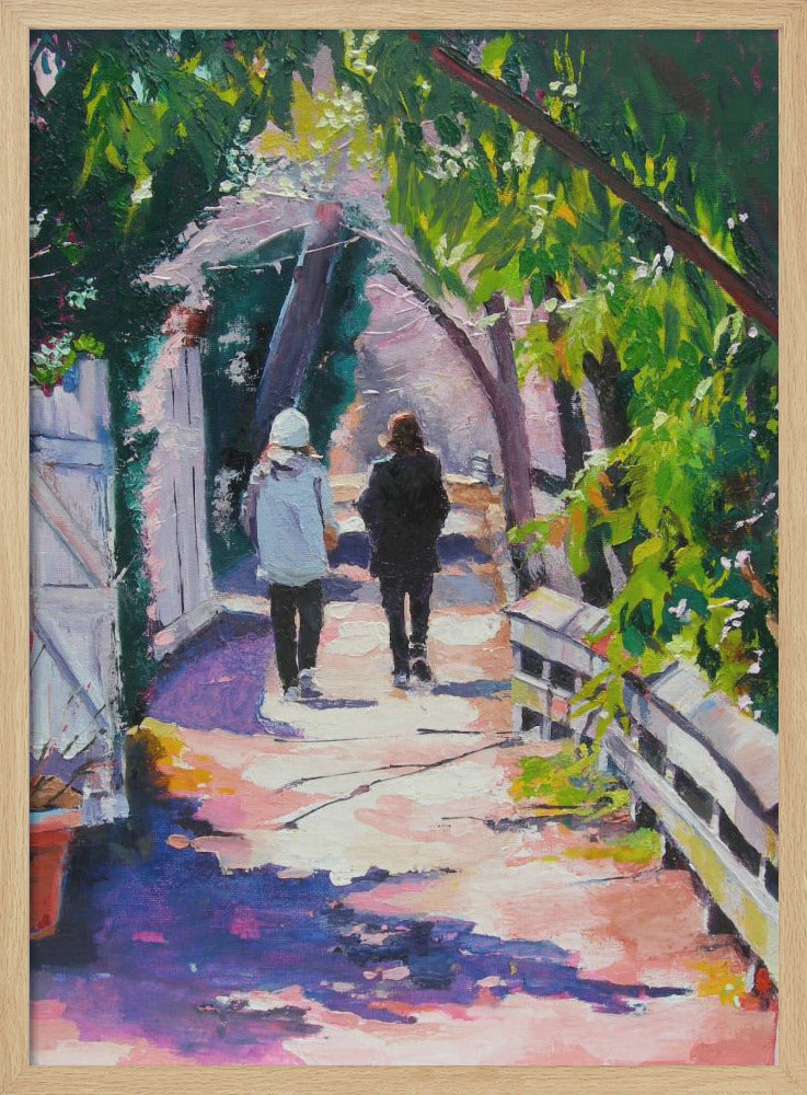 Morning On the Towpath - Stretched Canvas, Poster or Fine Art Print I Heart Wall Art