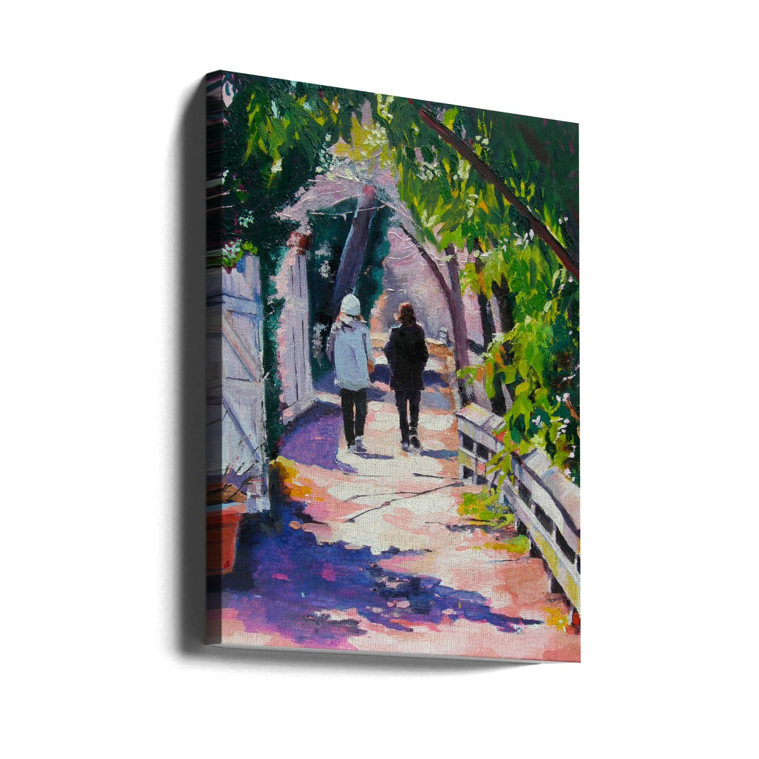 Morning On the Towpath - Stretched Canvas, Poster or Fine Art Print I Heart Wall Art