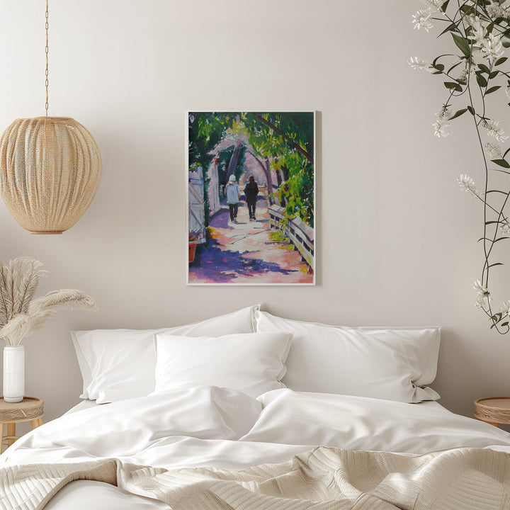 Morning On the Towpath - Stretched Canvas, Poster or Fine Art Print I Heart Wall Art
