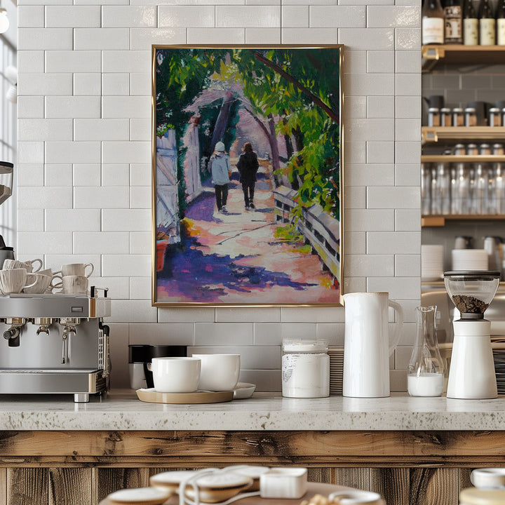 Morning On the Towpath - Stretched Canvas, Poster or Fine Art Print I Heart Wall Art