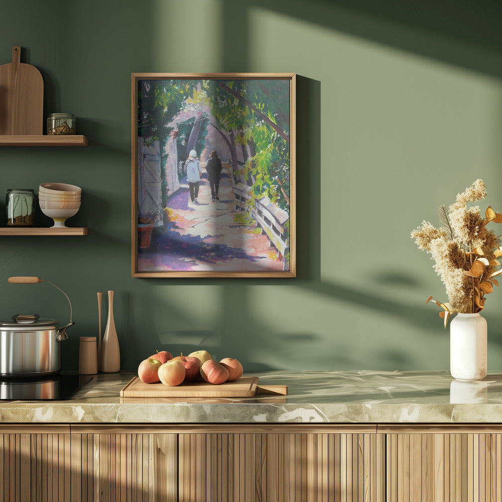 Morning On the Towpath - Stretched Canvas, Poster or Fine Art Print I Heart Wall Art