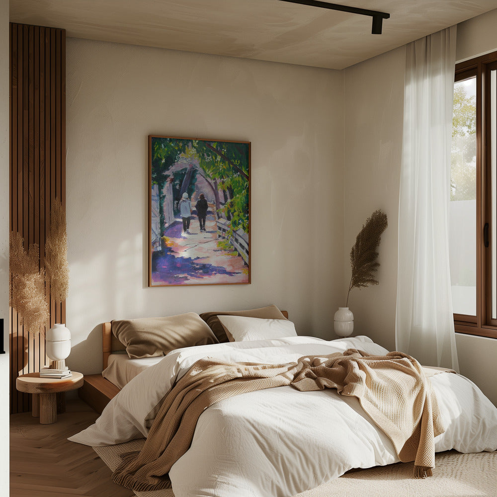 Morning On the Towpath - Stretched Canvas, Poster or Fine Art Print I Heart Wall Art