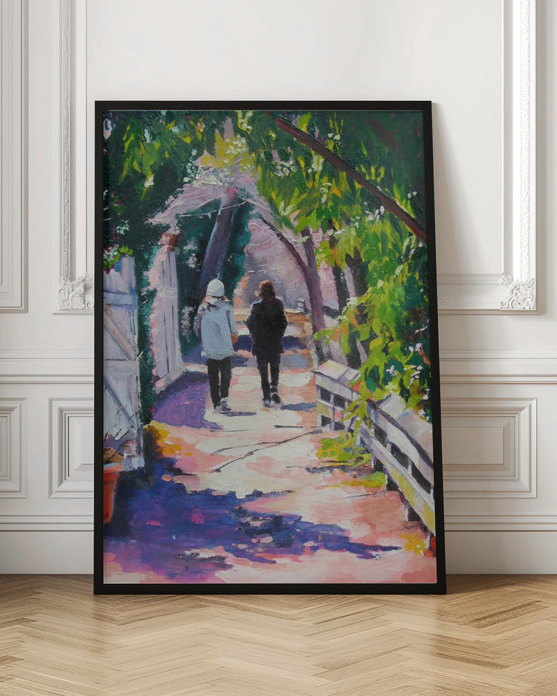 Morning On the Towpath - Stretched Canvas, Poster or Fine Art Print I Heart Wall Art
