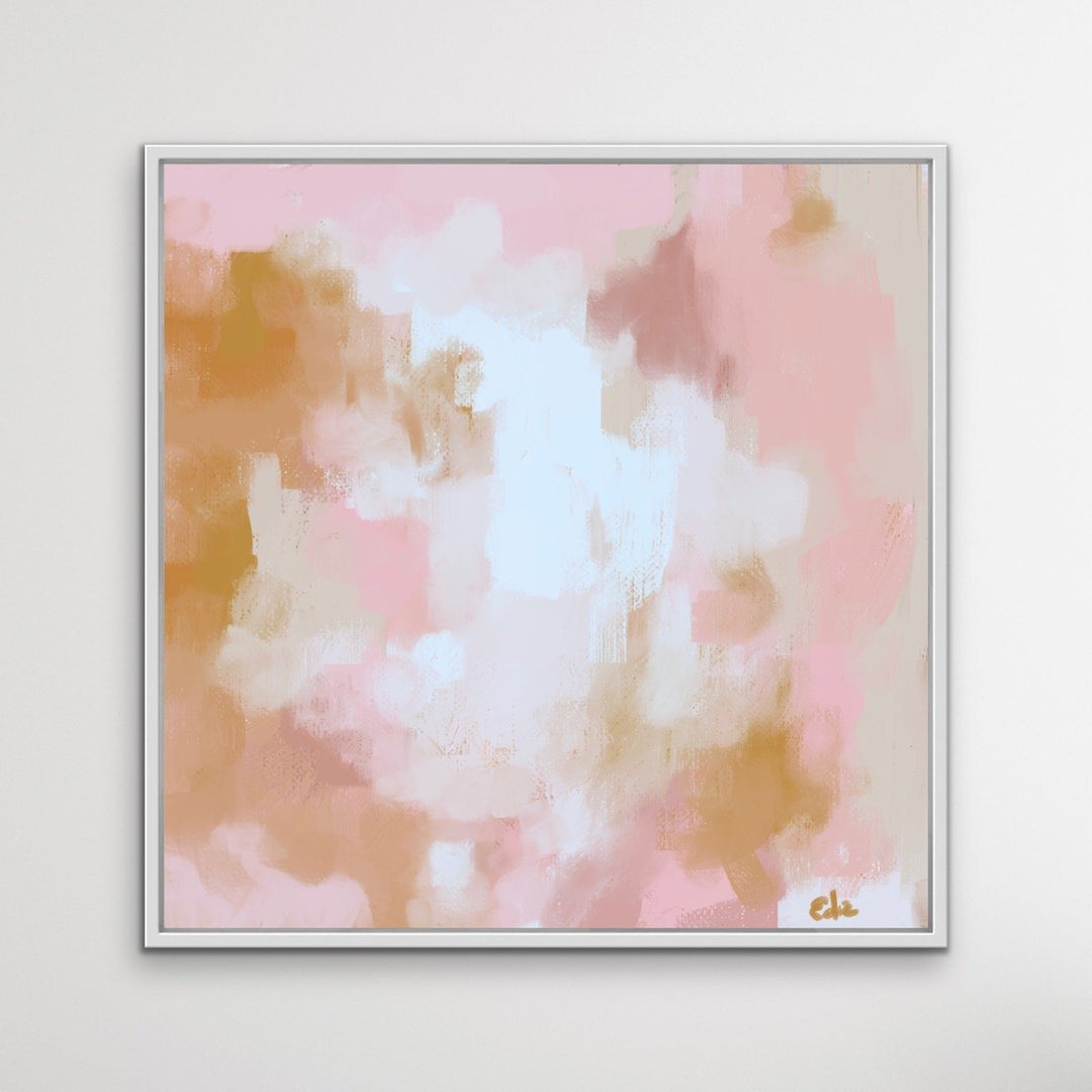 Moroccan Bazaar- Pink Ochre Orange Boho Abstract Canvas Print - I Heart Wall Art