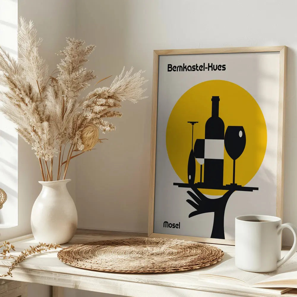 Mosel Wine Minimalist Print - Stretched Canvas, Poster or Fine Art Print I Heart Wall Art
