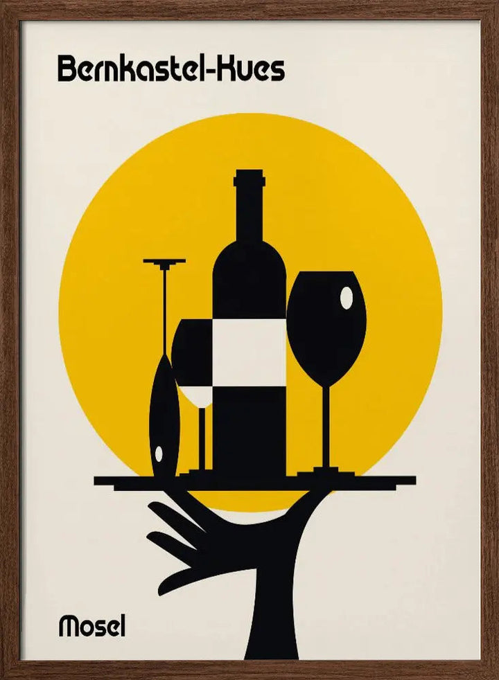 Mosel Wine Minimalist Print - Stretched Canvas, Poster or Fine Art Print I Heart Wall Art