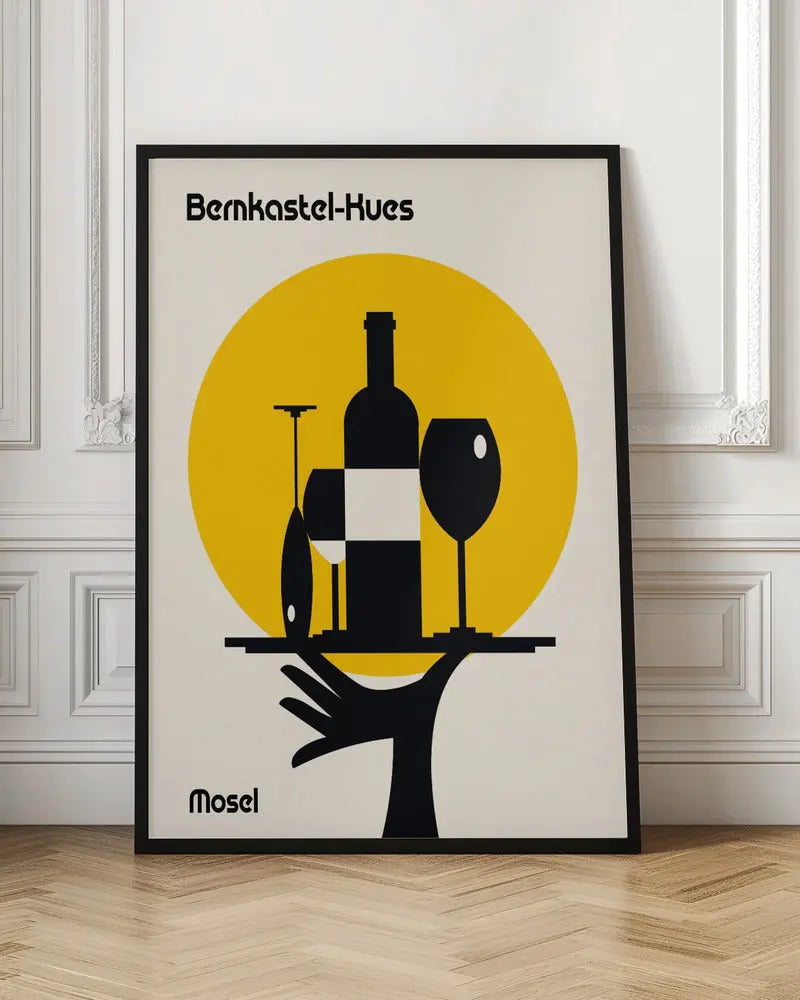 Mosel Wine Minimalist Print - Stretched Canvas, Poster or Fine Art Print I Heart Wall Art
