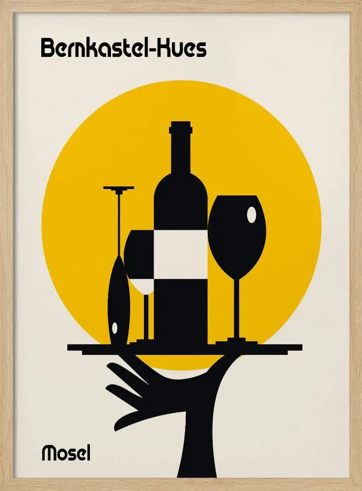 Mosel Wine Minimalist Print - Stretched Canvas, Poster or Fine Art Print I Heart Wall Art