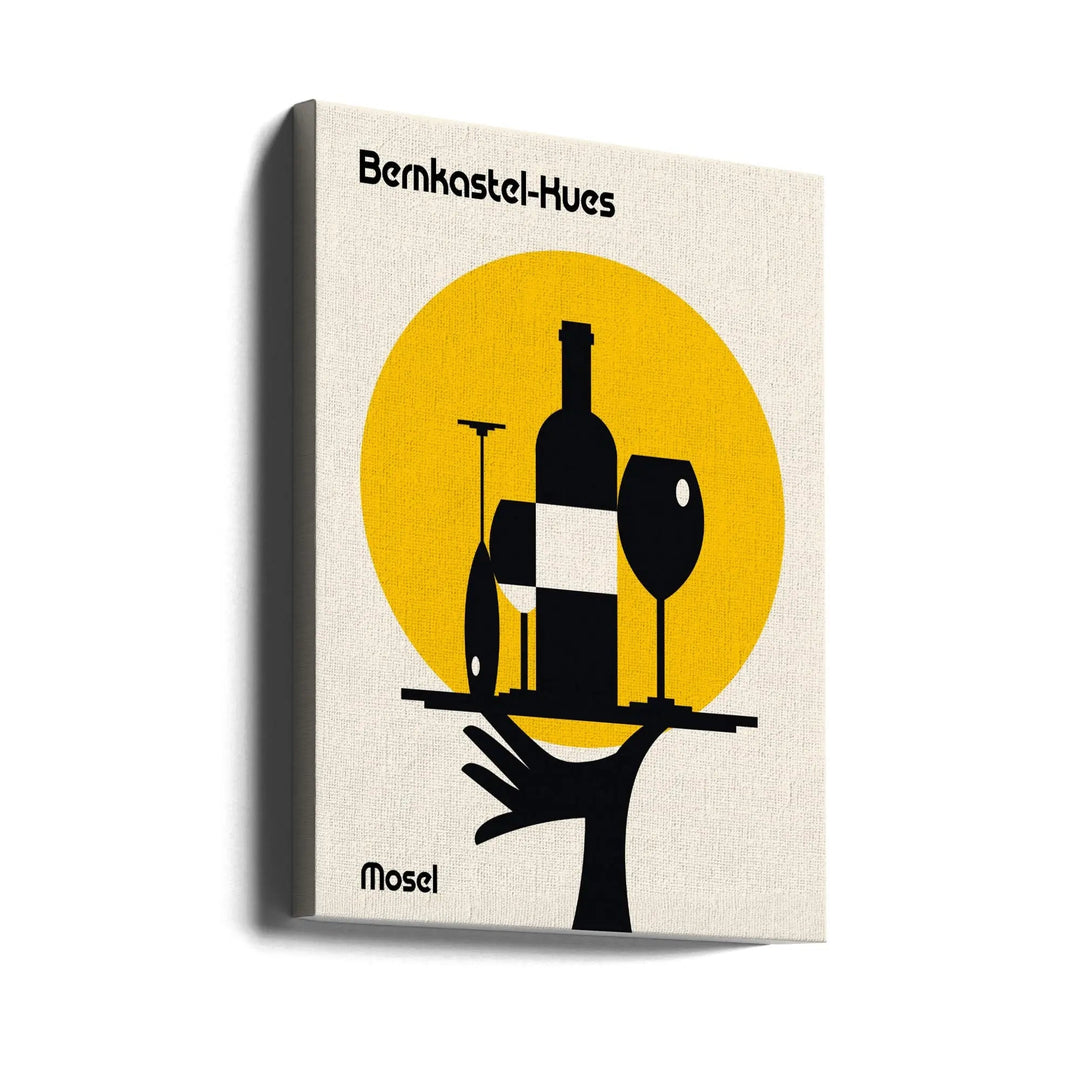 Mosel Wine Minimalist Print - Stretched Canvas, Poster or Fine Art Print I Heart Wall Art
