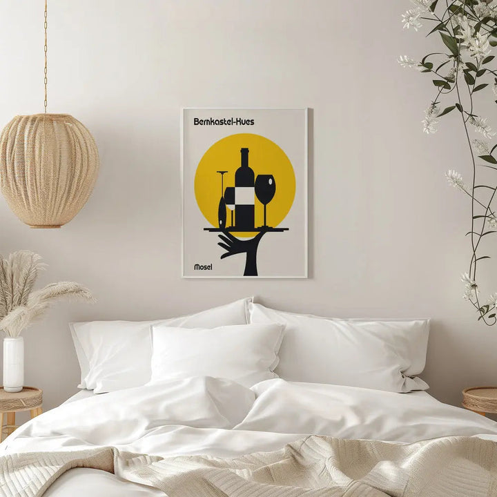 Mosel Wine Minimalist Print - Stretched Canvas, Poster or Fine Art Print I Heart Wall Art