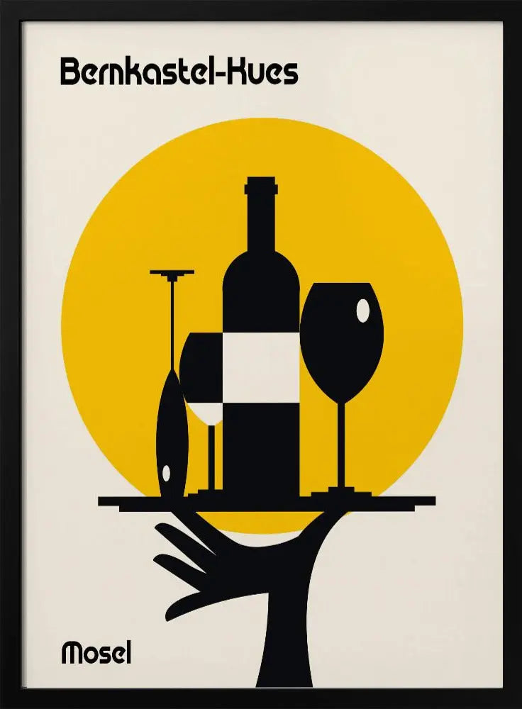 Mosel Wine Minimalist Print - Stretched Canvas, Poster or Fine Art Print I Heart Wall Art