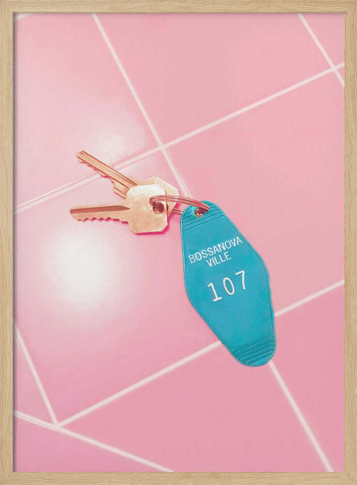 Motel Room Keys - Stretched Canvas, Poster or Fine Art Print - I Heart Wall Art - Poster Print, Canvas Print or Framed Art Print