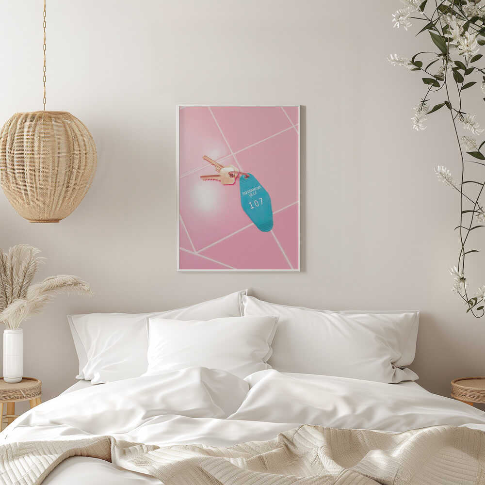 Motel Room Keys - Stretched Canvas, Poster or Fine Art Print - I Heart Wall Art - Poster Print, Canvas Print or Framed Art Print