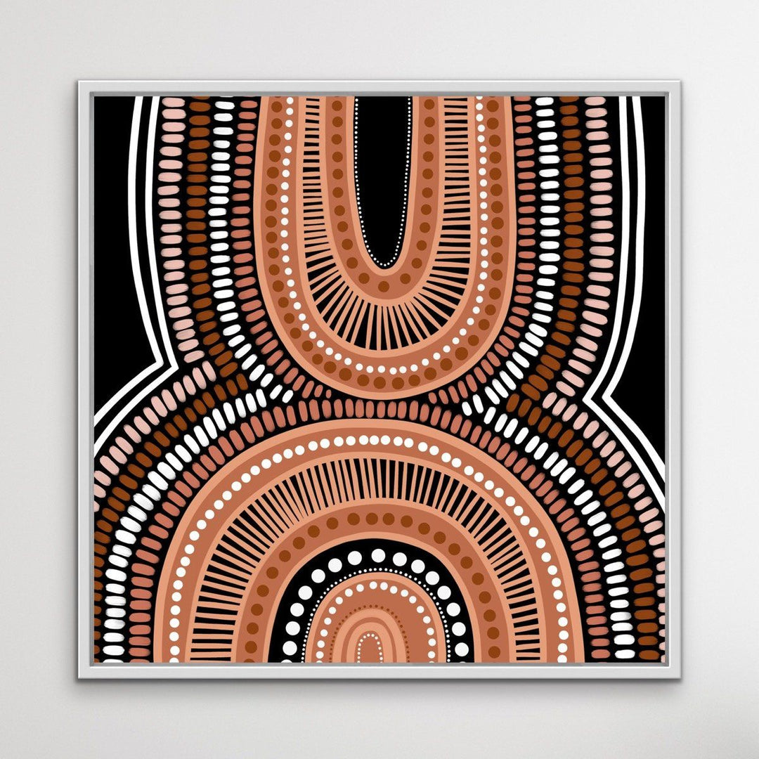Mother Is Earth - Brown - Authentic Aboriginal Art By Leah Cummins I Heart Wall Art Australia 