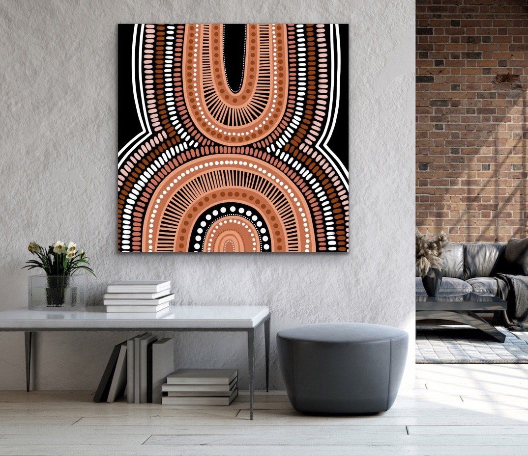 Mother Is Earth - Brown - Authentic Aboriginal Art By Leah Cummins I Heart Wall Art Australia 