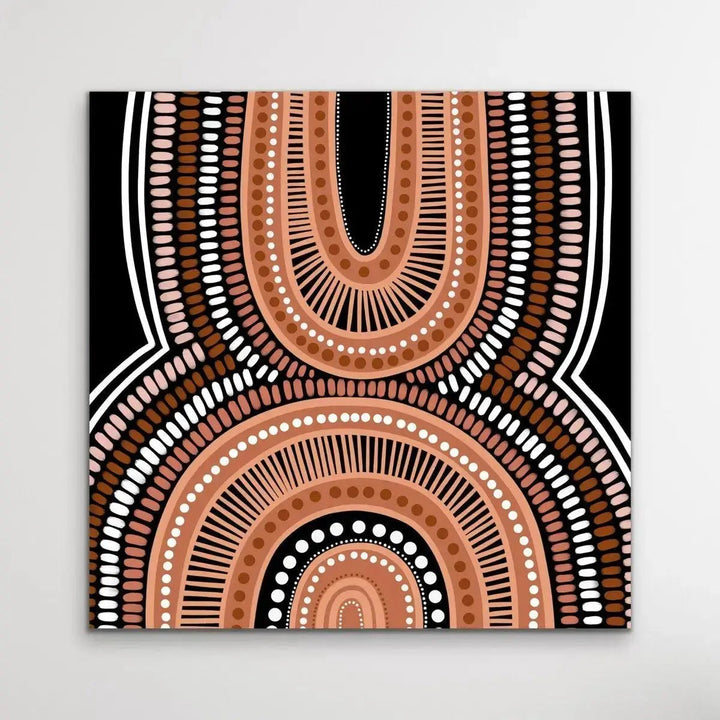 Mother Is Earth - Brown - Aboriginal Art Print By Leah Cummins - I Heart Wall Art - Poster Print, Canvas Print or Framed Art Print
