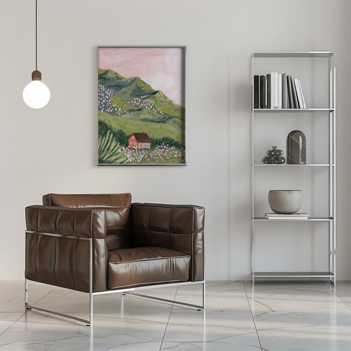 Mountain House - Stretched Canvas, Poster or Fine Art Print I Heart Wall Art
