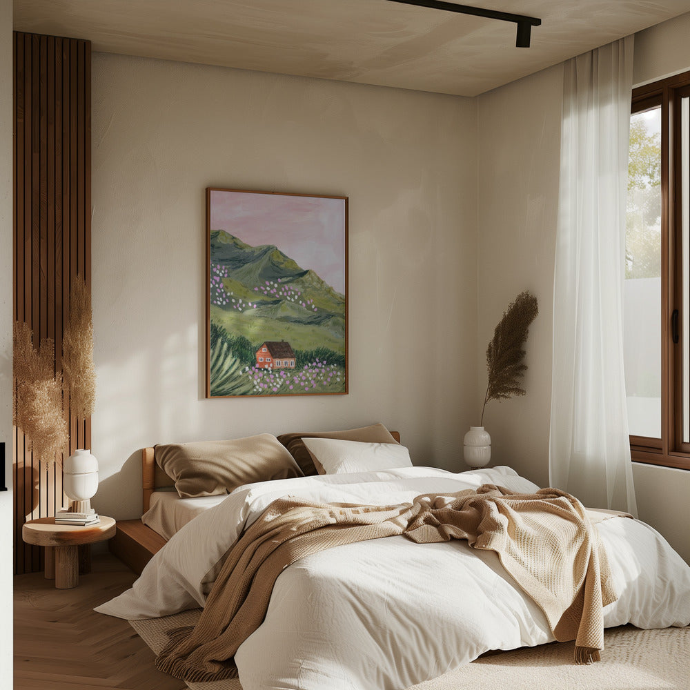 Mountain House - Stretched Canvas, Poster or Fine Art Print I Heart Wall Art