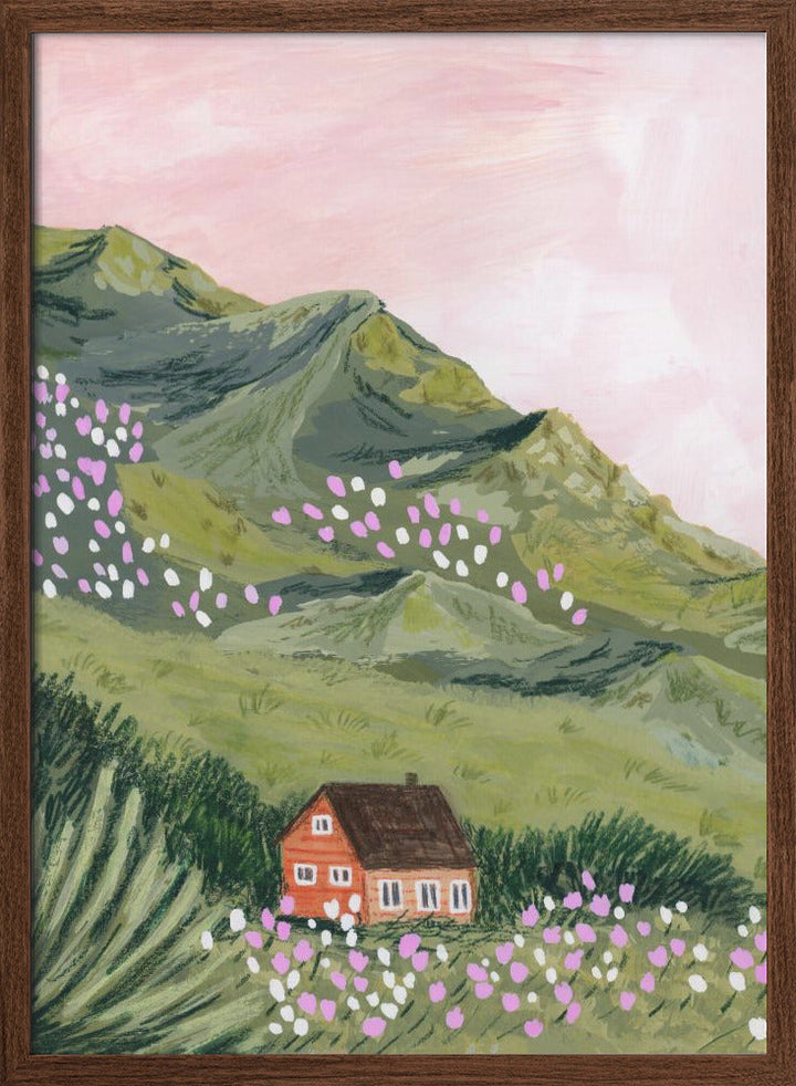 Mountain House - Stretched Canvas, Poster or Fine Art Print I Heart Wall Art