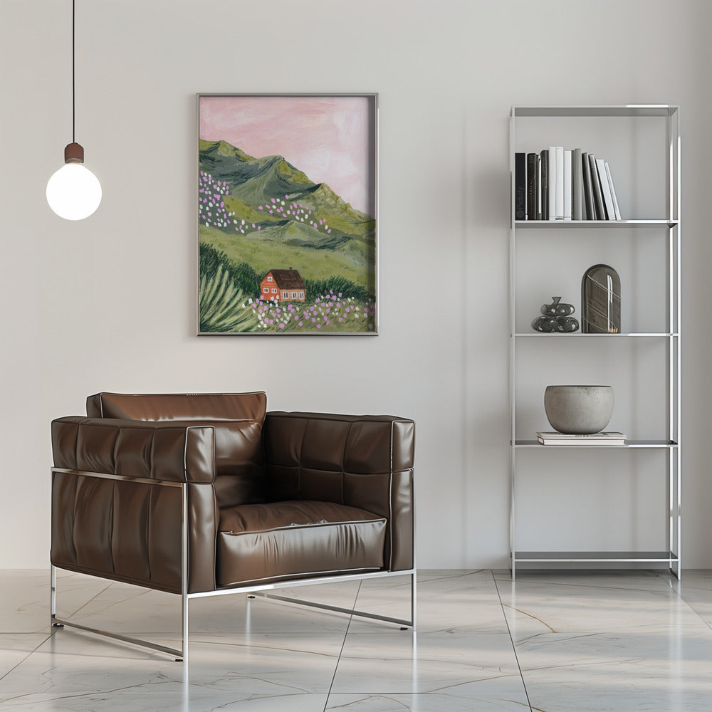 Mountain House - Stretched Canvas, Poster or Fine Art Print I Heart Wall Art