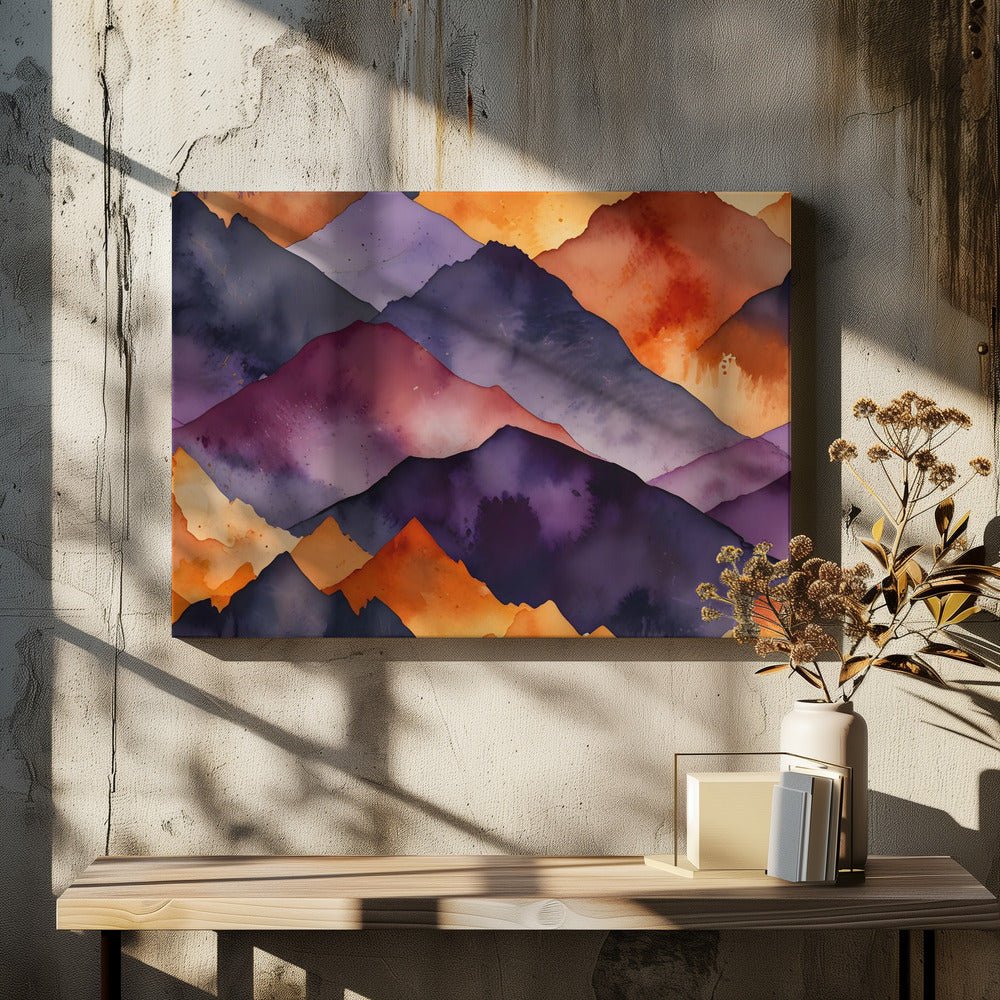 Mountain Huescape - Stretched Canvas or Fine Art Print - I Heart Wall Art - Poster Print, Canvas Print or Framed Art Print