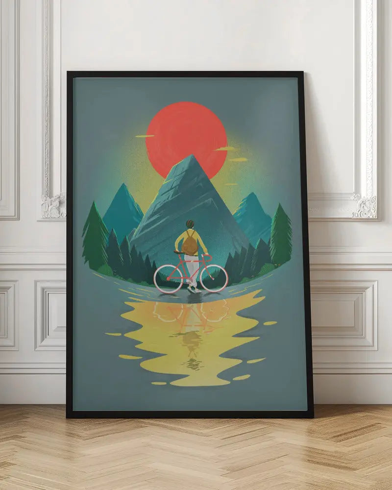 Mountain Range Riding - Stretched Canvas, Poster or Fine Art Print I Heart Wall Art