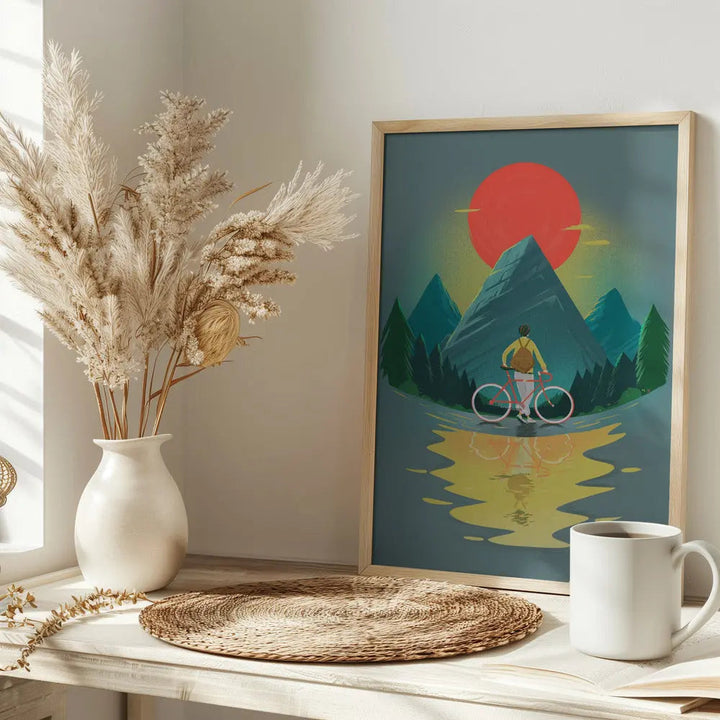 Mountain Range Riding - Stretched Canvas, Poster or Fine Art Print I Heart Wall Art
