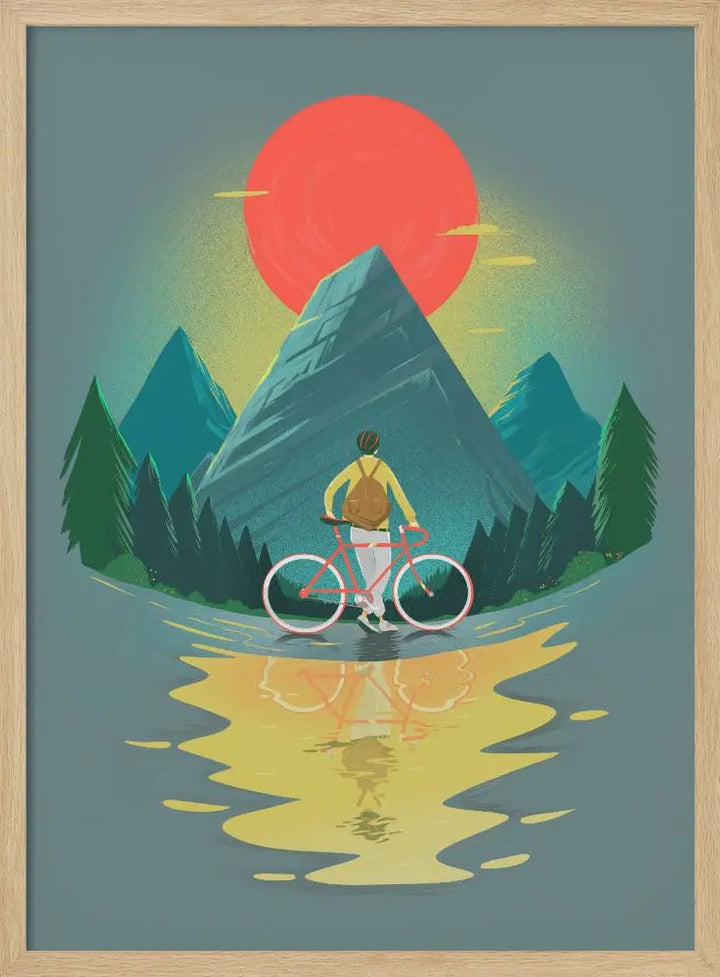 Mountain Range Riding - Stretched Canvas, Poster or Fine Art Print I Heart Wall Art