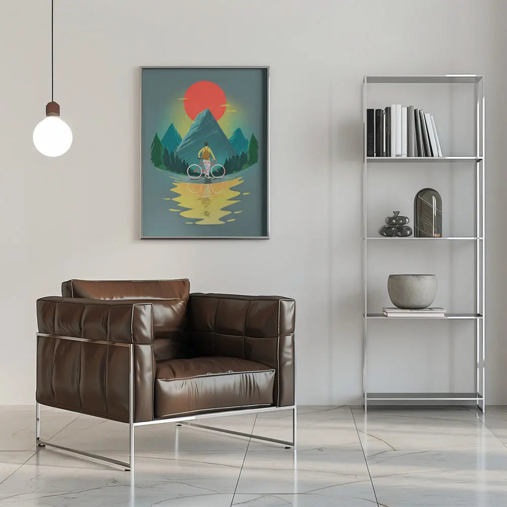 Mountain Range Riding - Stretched Canvas, Poster or Fine Art Print I Heart Wall Art