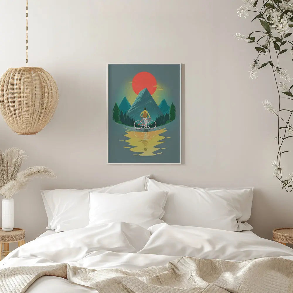 Mountain Range Riding - Stretched Canvas, Poster or Fine Art Print I Heart Wall Art