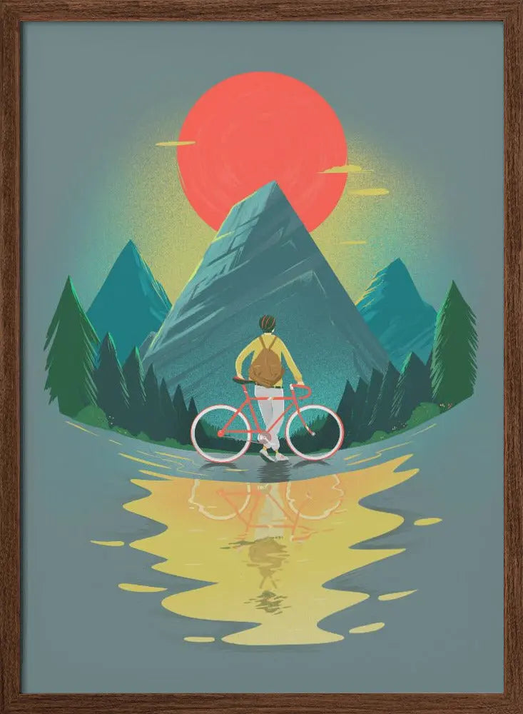 Mountain Range Riding - Stretched Canvas, Poster or Fine Art Print I Heart Wall Art