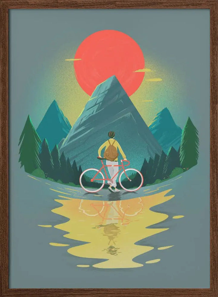 Mountain Range Riding - Stretched Canvas, Poster or Fine Art Print I Heart Wall Art