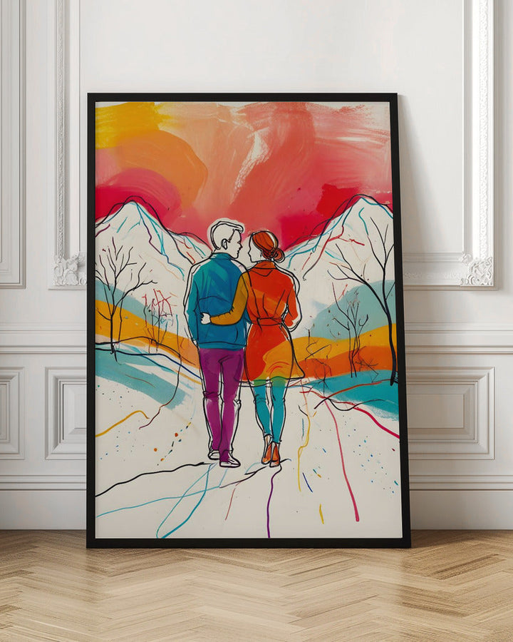 Mountain Romance - Stretched Canvas, Poster or Fine Art Print I Heart Wall Art