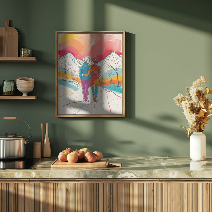 Mountain Romance - Stretched Canvas, Poster or Fine Art Print I Heart Wall Art