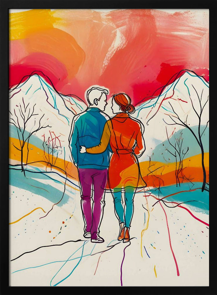 Mountain Romance - Stretched Canvas, Poster or Fine Art Print I Heart Wall Art