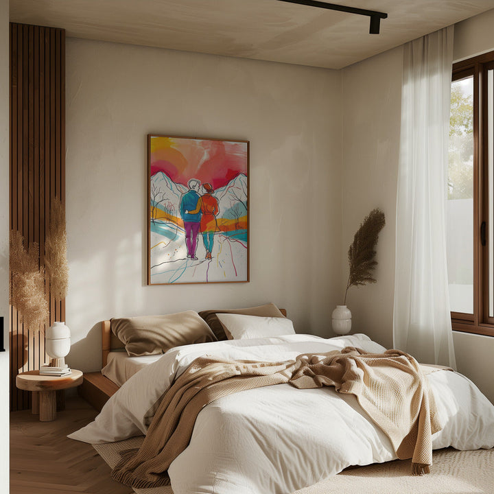 Mountain Romance - Stretched Canvas, Poster or Fine Art Print I Heart Wall Art
