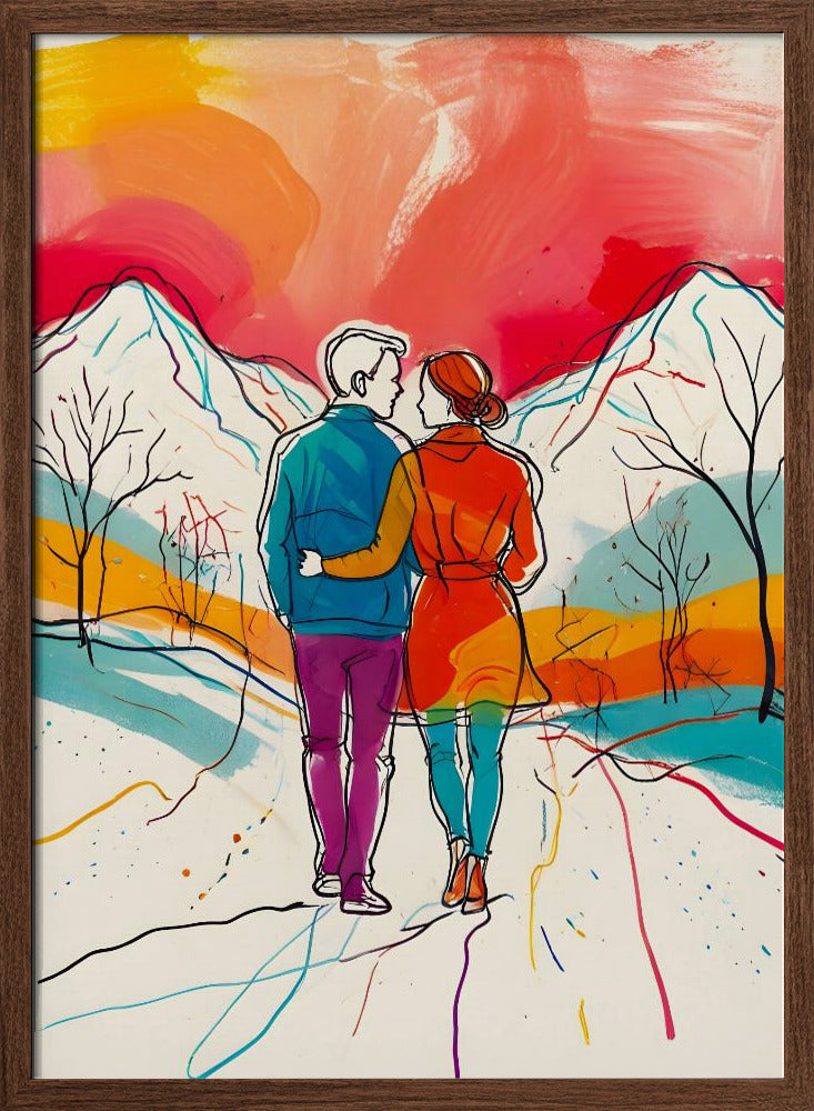 Mountain Romance - Stretched Canvas, Poster or Fine Art Print I Heart Wall Art