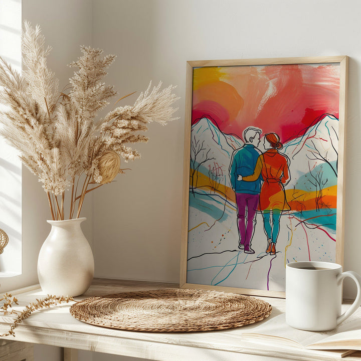 Mountain Romance - Stretched Canvas, Poster or Fine Art Print I Heart Wall Art