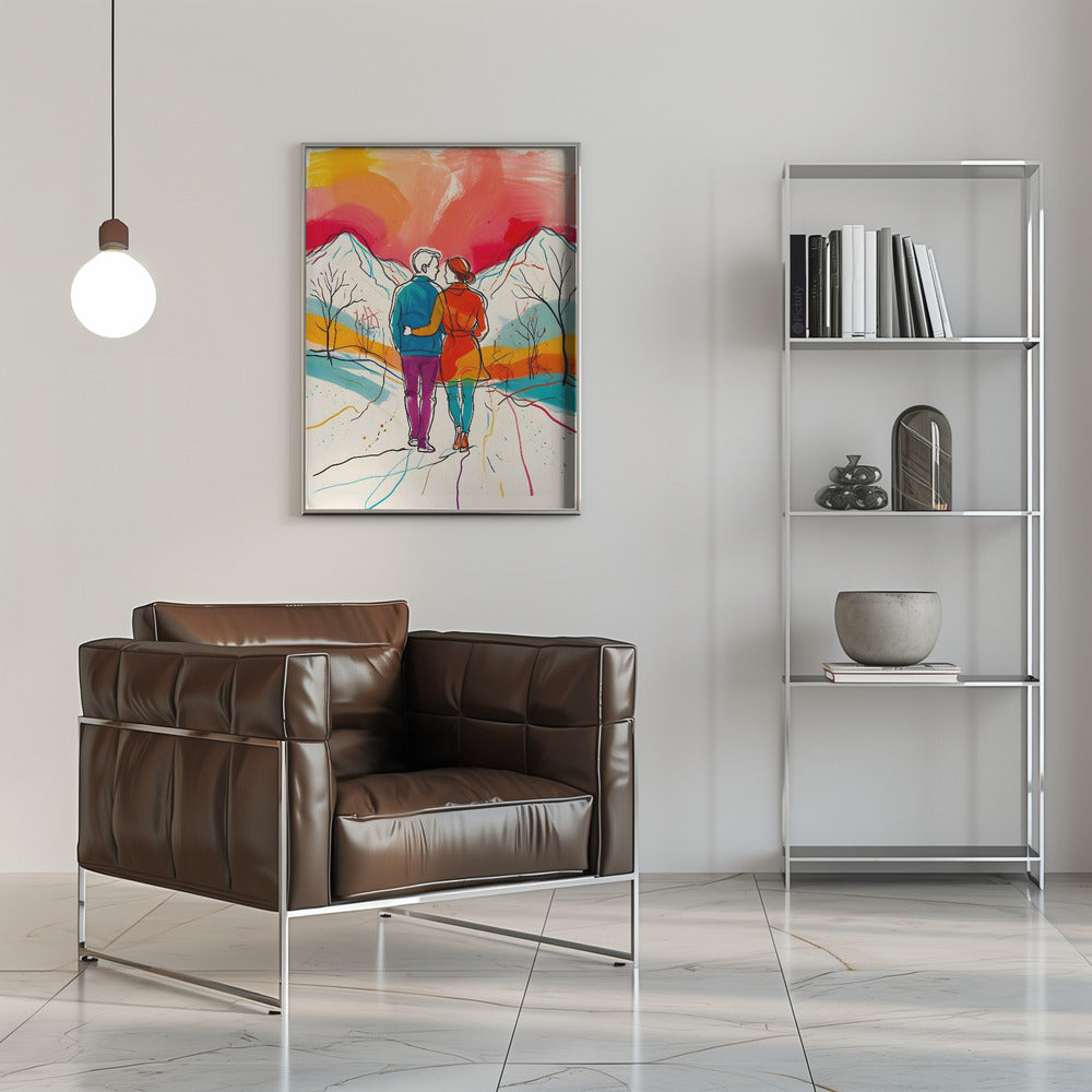 Mountain Romance - Stretched Canvas, Poster or Fine Art Print I Heart Wall Art