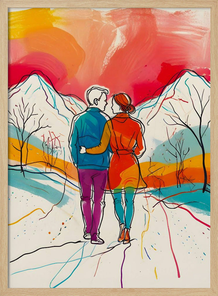 Mountain Romance - Stretched Canvas, Poster or Fine Art Print I Heart Wall Art